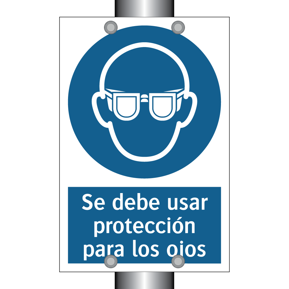 Se debe usar protección para los ojos