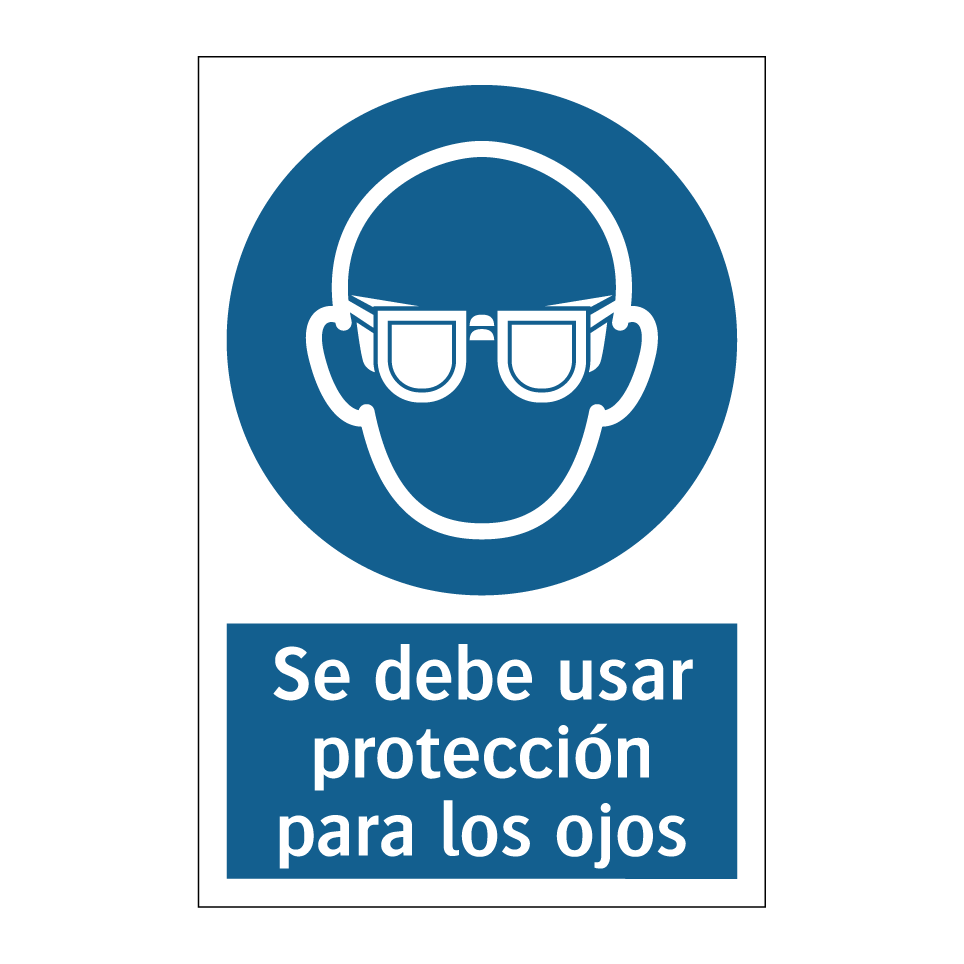 Se debe usar protección para los ojos
