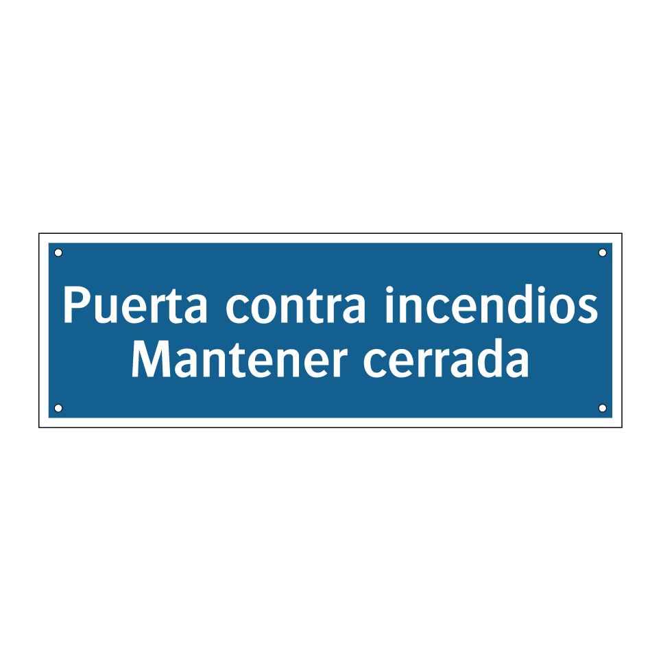 Puerta contra incendios Mantener cerrada