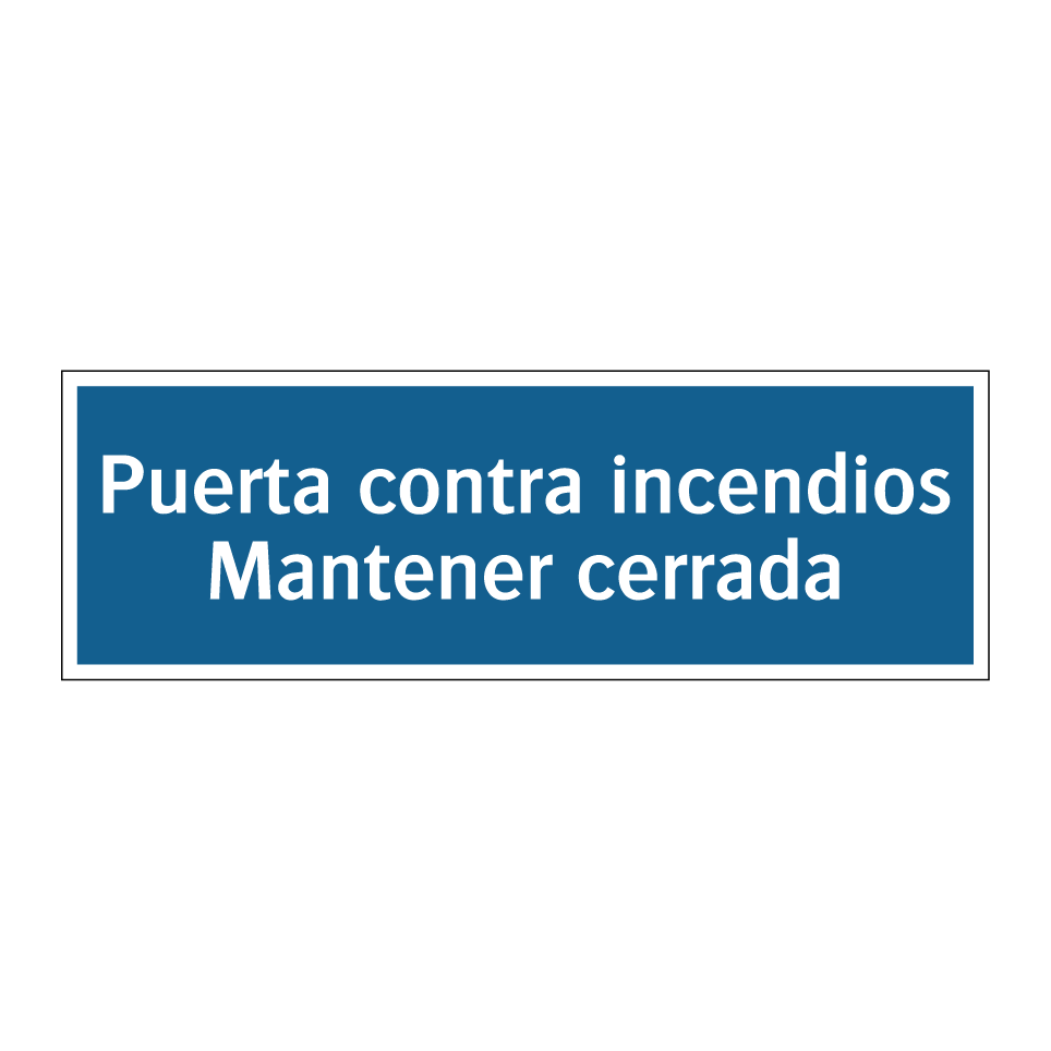 Puerta contra incendios Mantener cerrada
