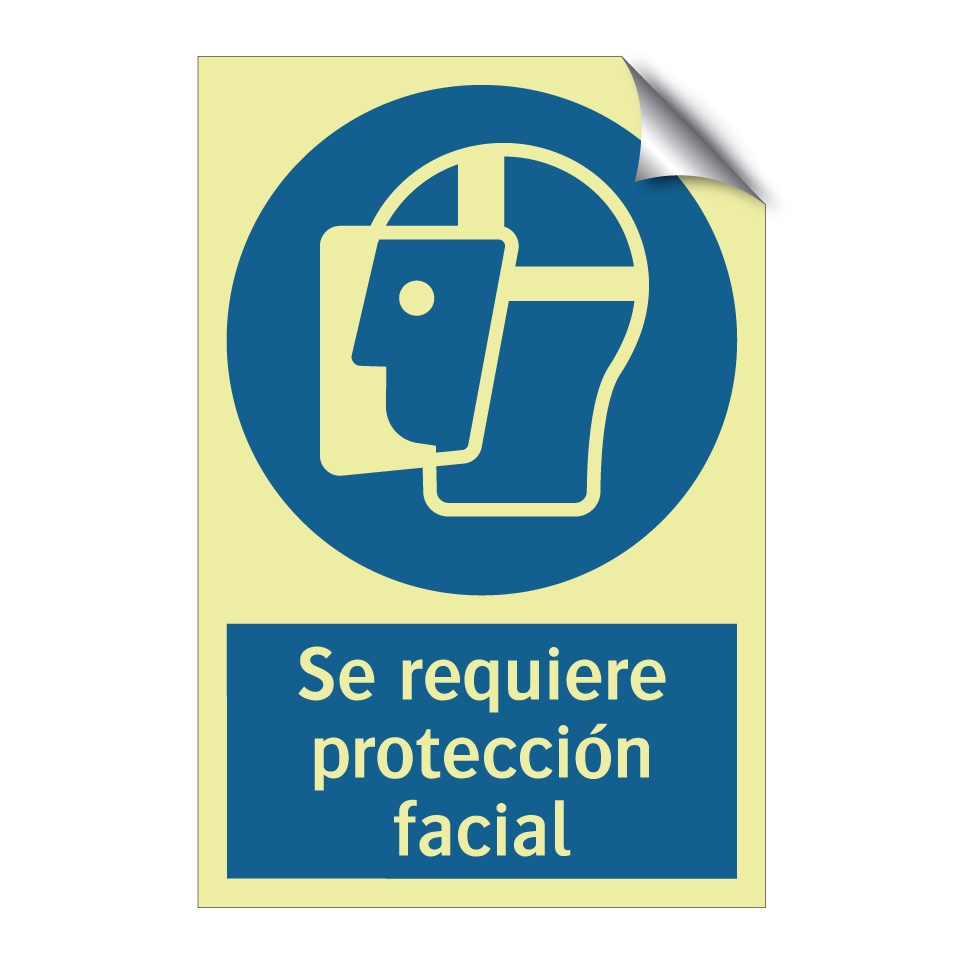 Se requiere protección facial
