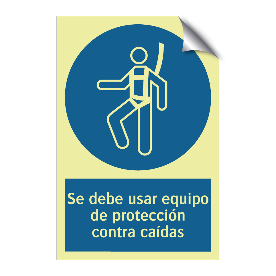 Se debe usar equipo de protección contra caídas