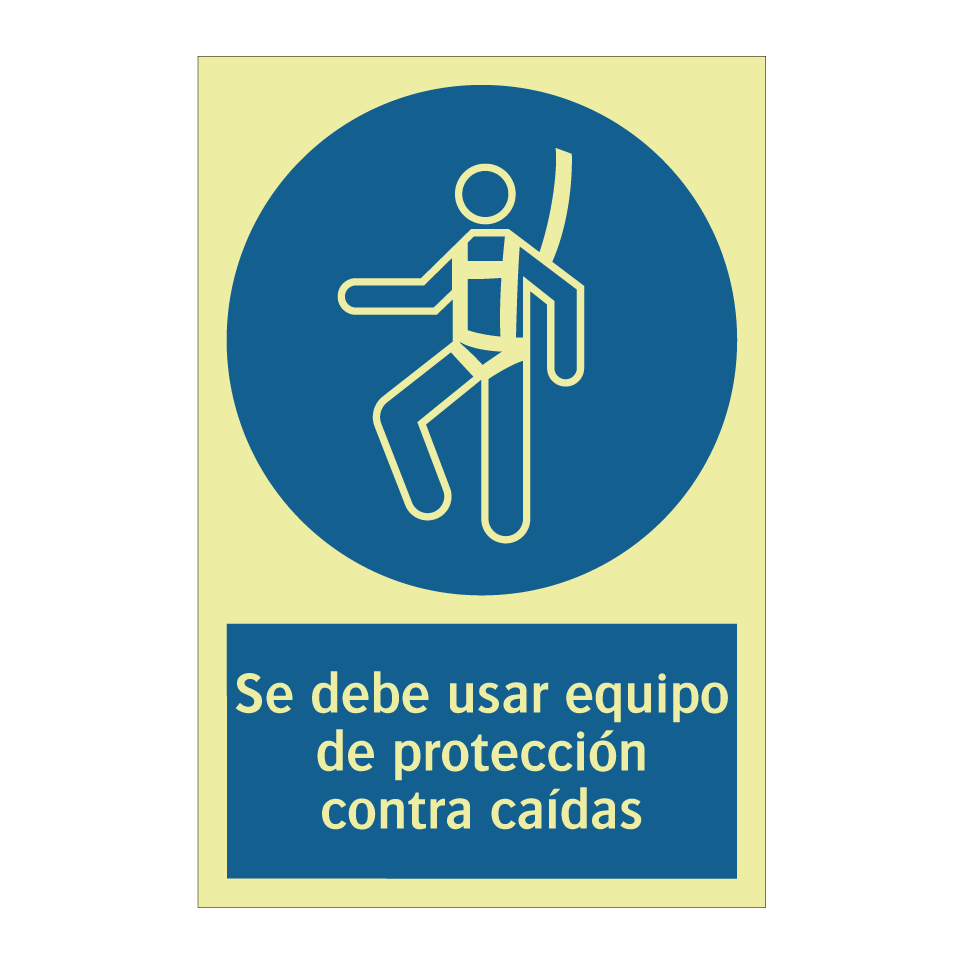 Se debe usar equipo de protección contra caídas