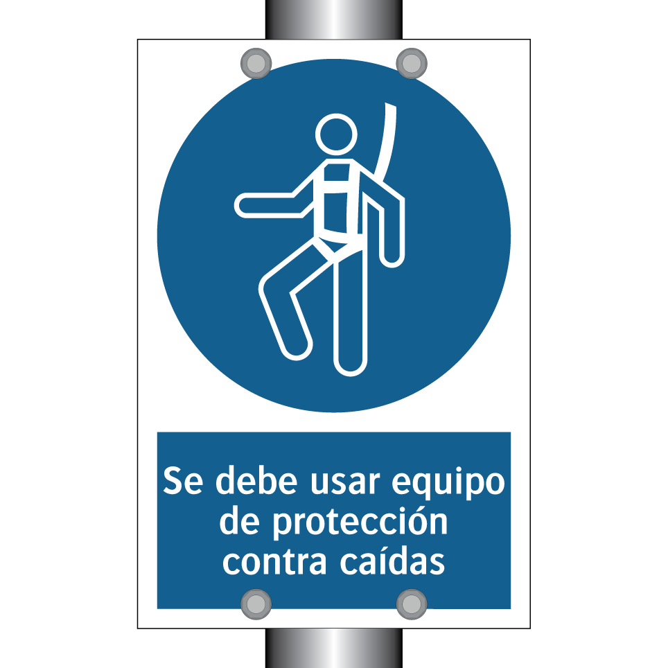 Se debe usar equipo de protección contra caídas