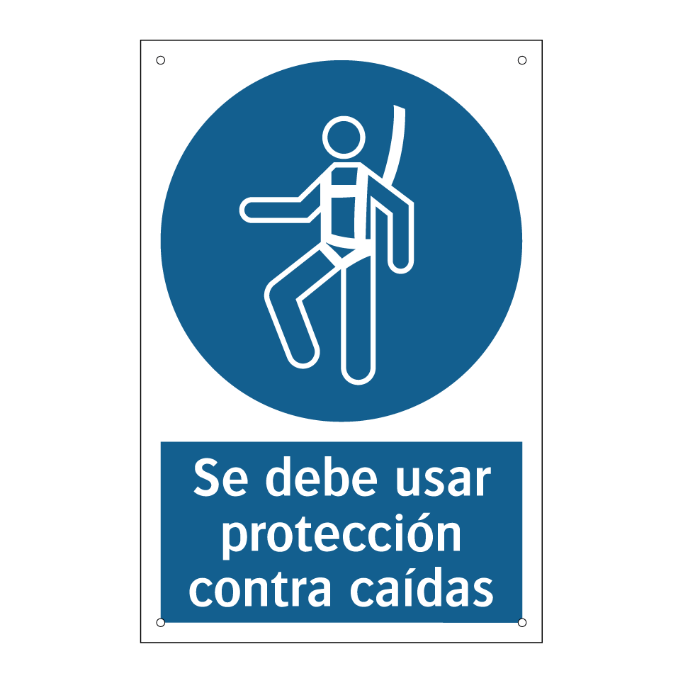 Se debe usar protección contra caídas