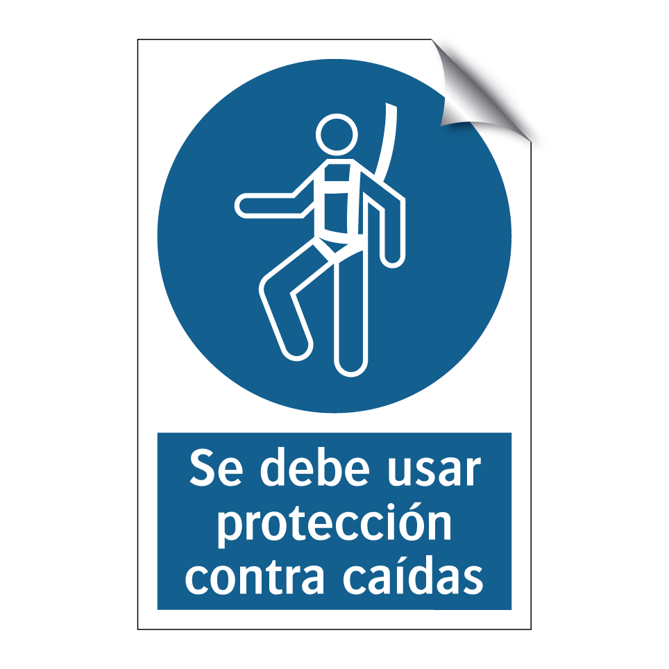 Se debe usar protección contra caídas