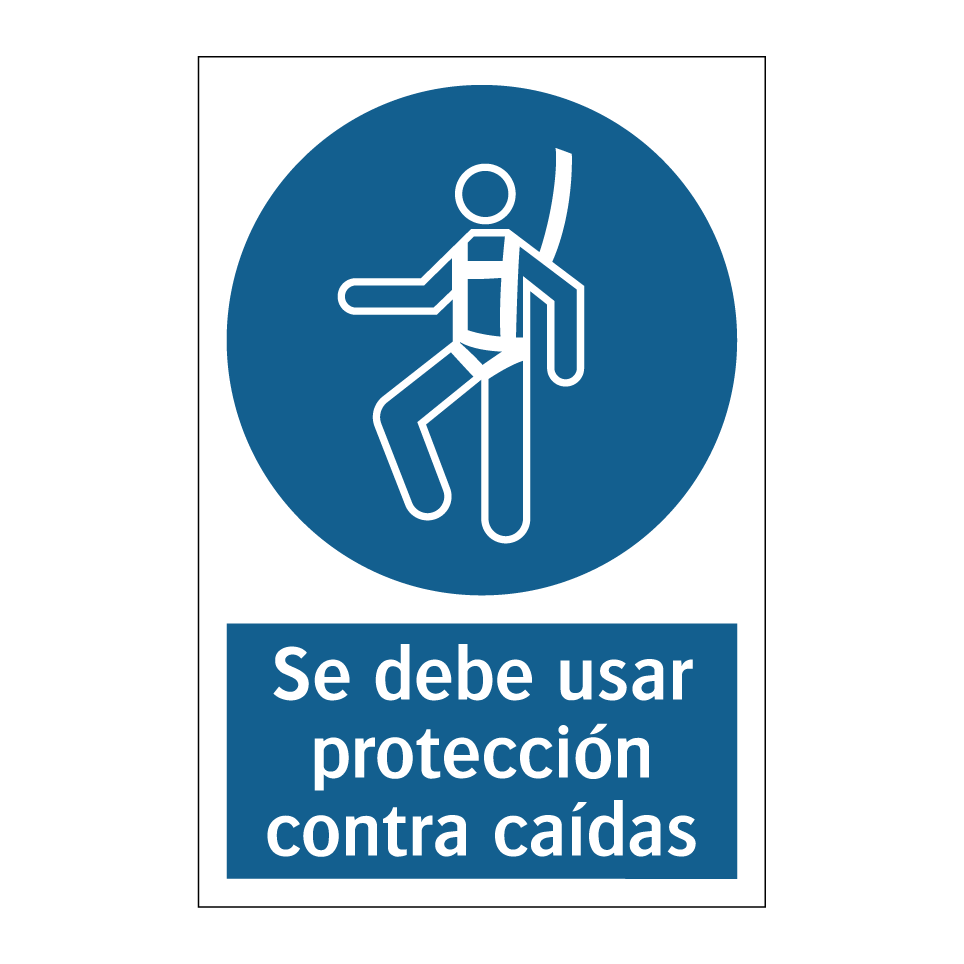 Se debe usar protección contra caídas