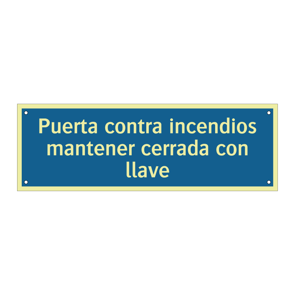 Puerta contra incendios mantener cerrada con llave