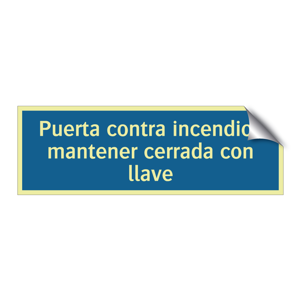Puerta contra incendios mantener cerrada con llave