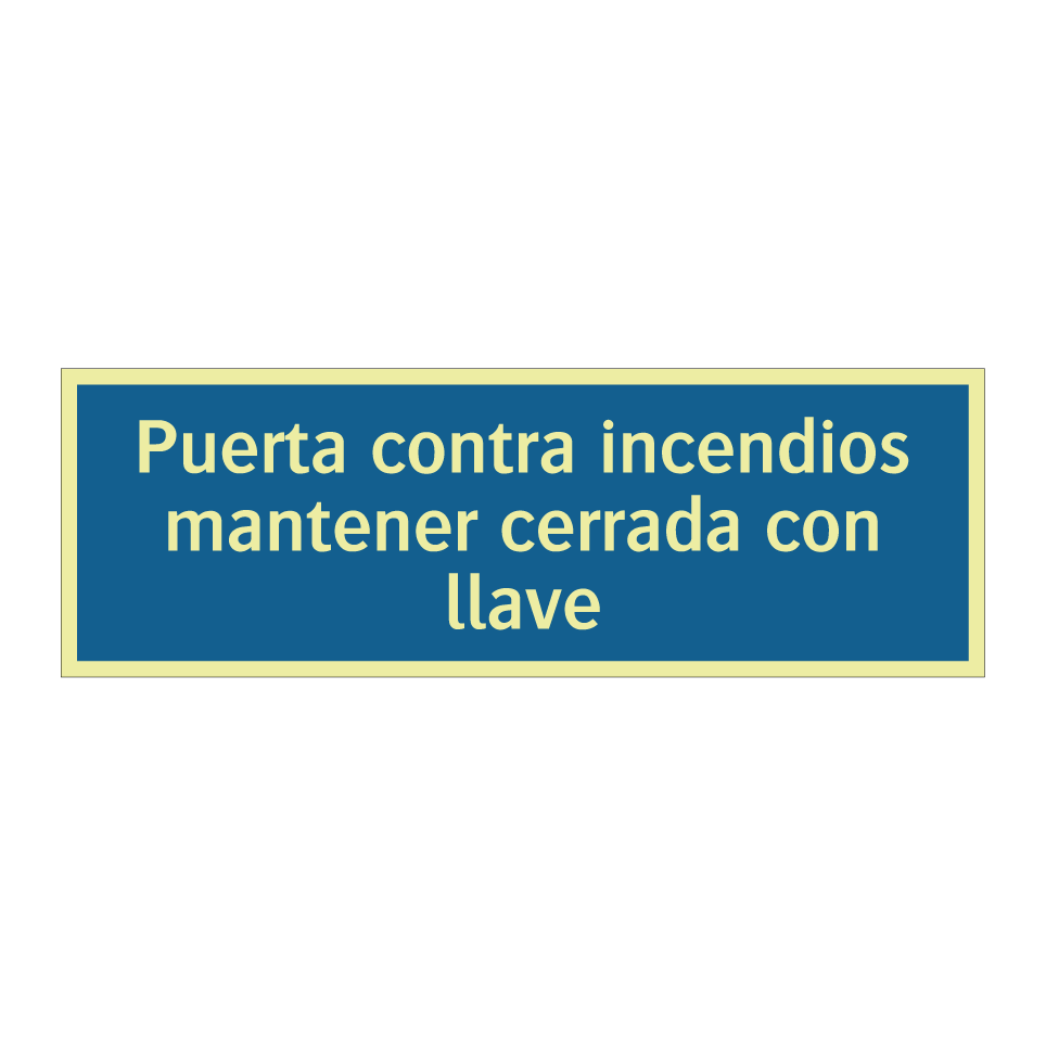 Puerta contra incendios mantener cerrada con llave