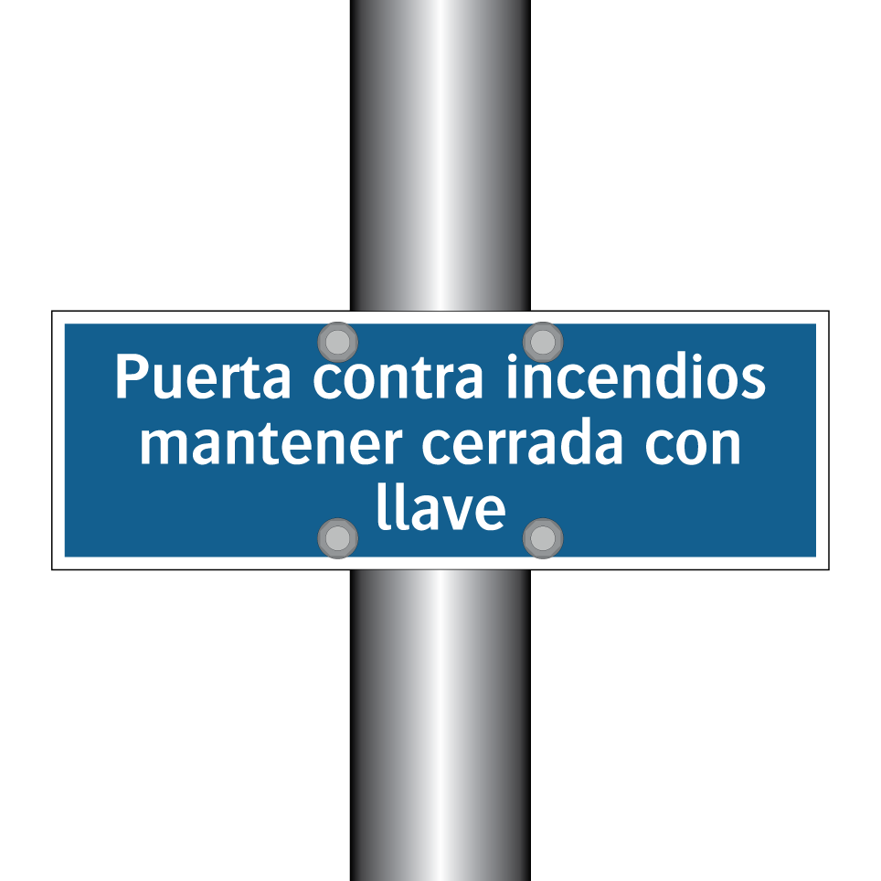 Puerta contra incendios mantener cerrada con llave