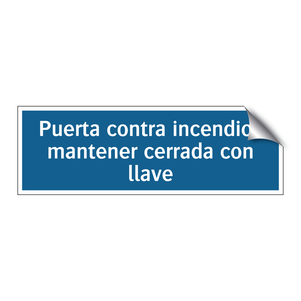 Puerta contra incendios mantener cerrada con llave