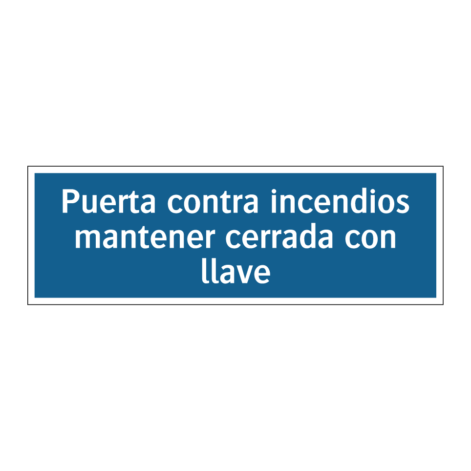 Puerta contra incendios mantener cerrada con llave