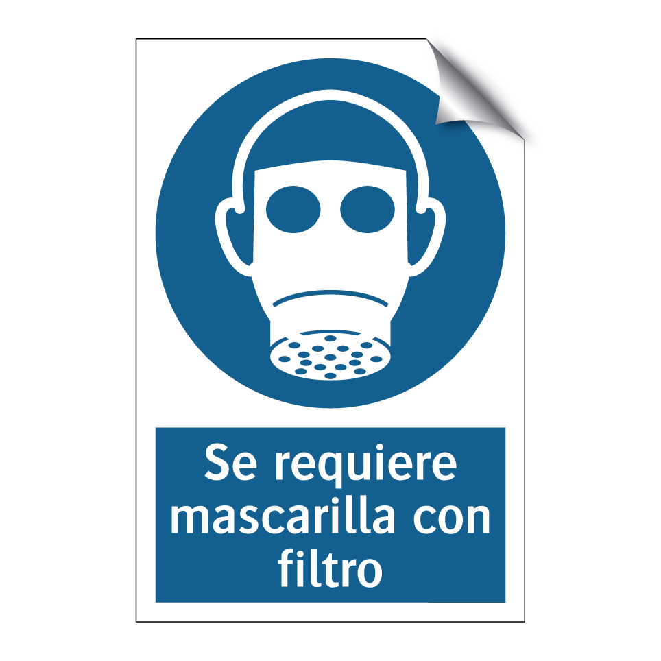 Se requiere mascarilla con filtro