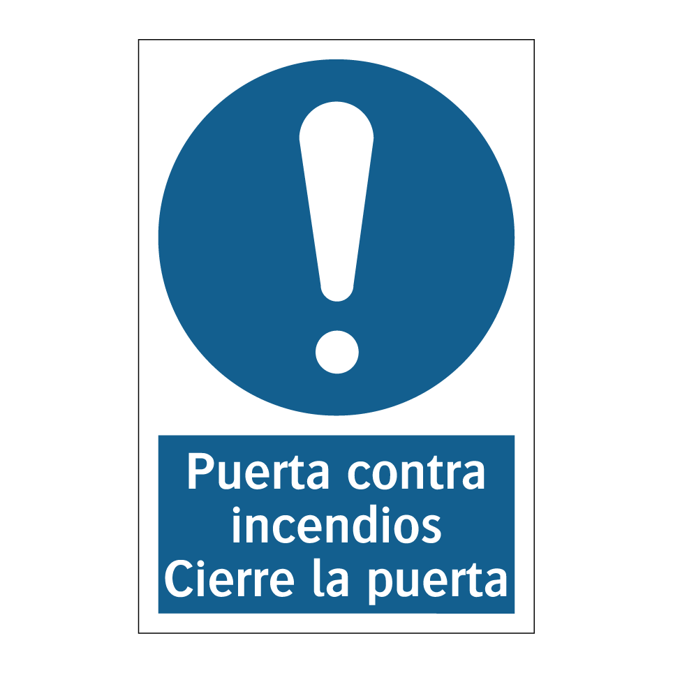 Puerta contra incendios Cierre la puerta