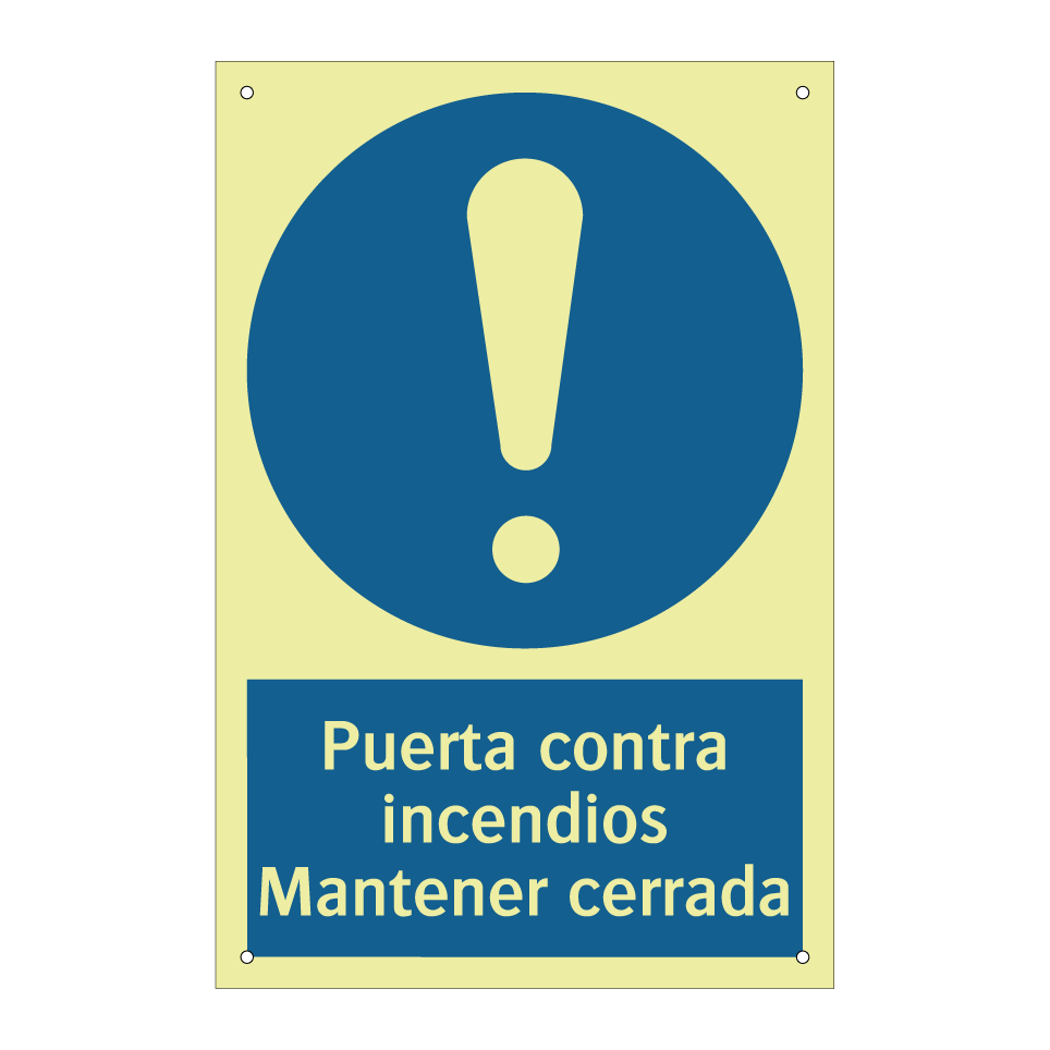 Puerta contra incendios Mantener cerrada
