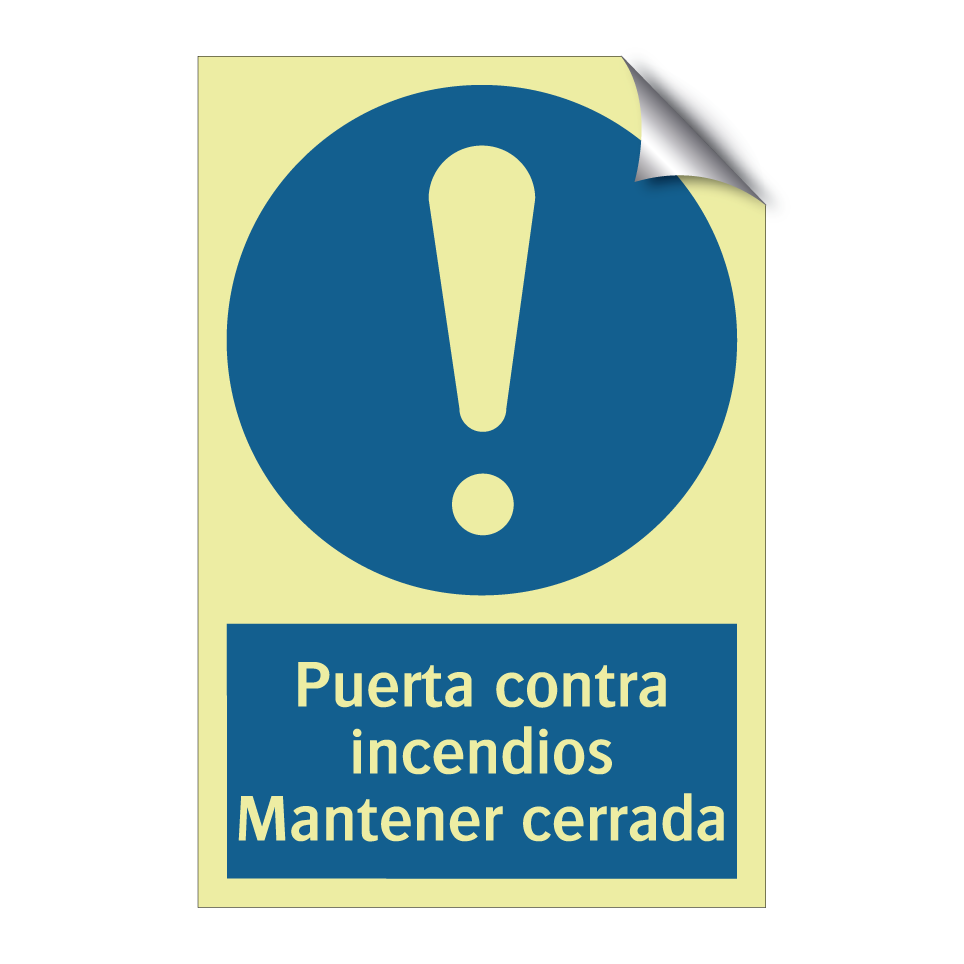 Puerta contra incendios Mantener cerrada