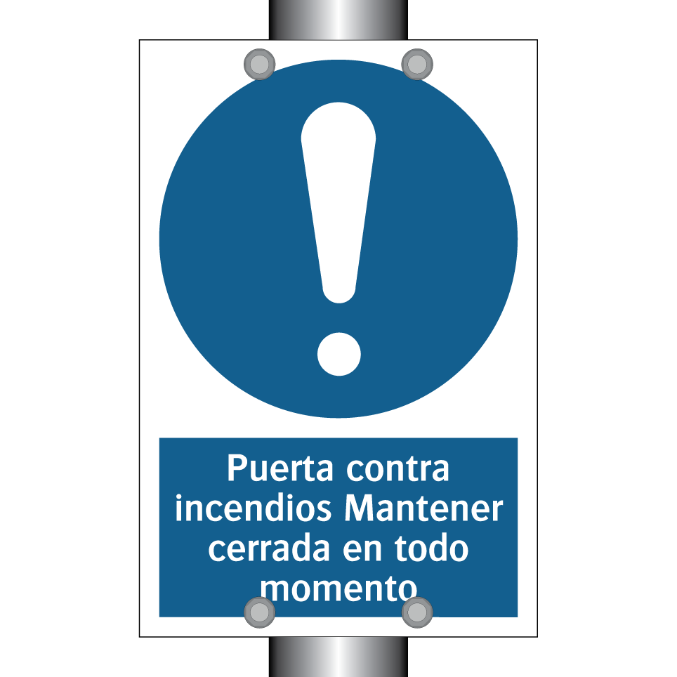 Puerta contra incendios Mantener cerrada en todo momento