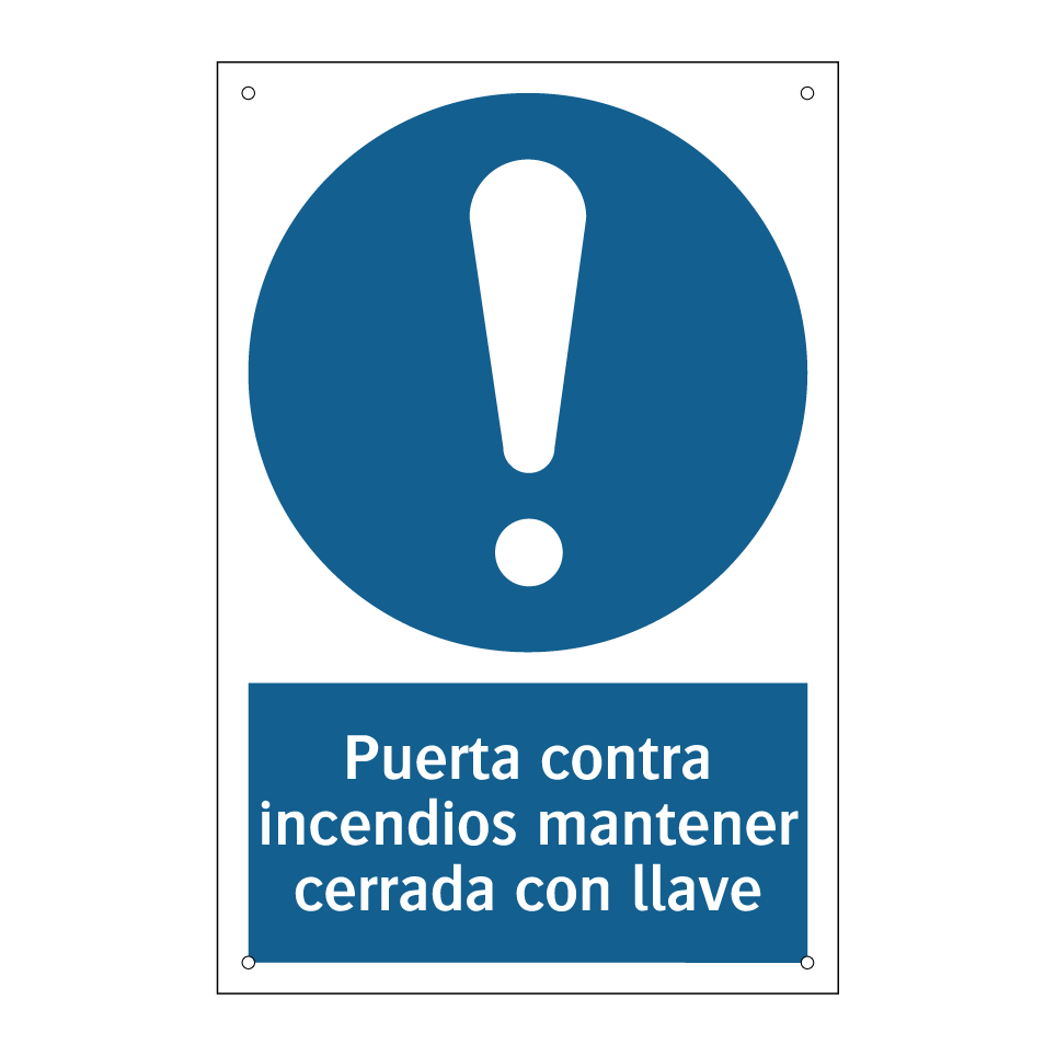 Puerta contra incendios mantener cerrada con llave