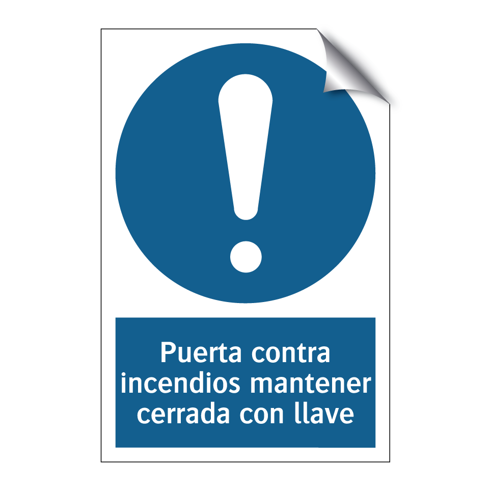 Puerta contra incendios mantener cerrada con llave