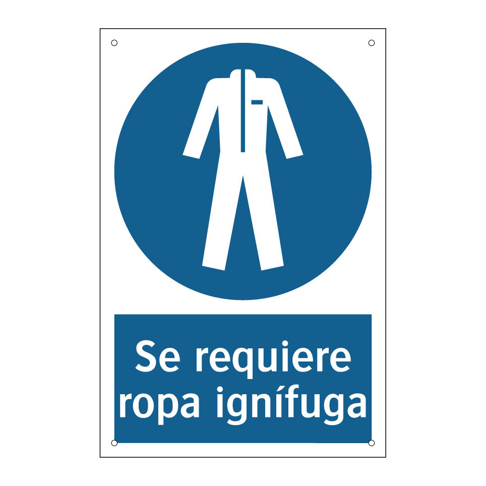 Se requiere ropa ignífuga