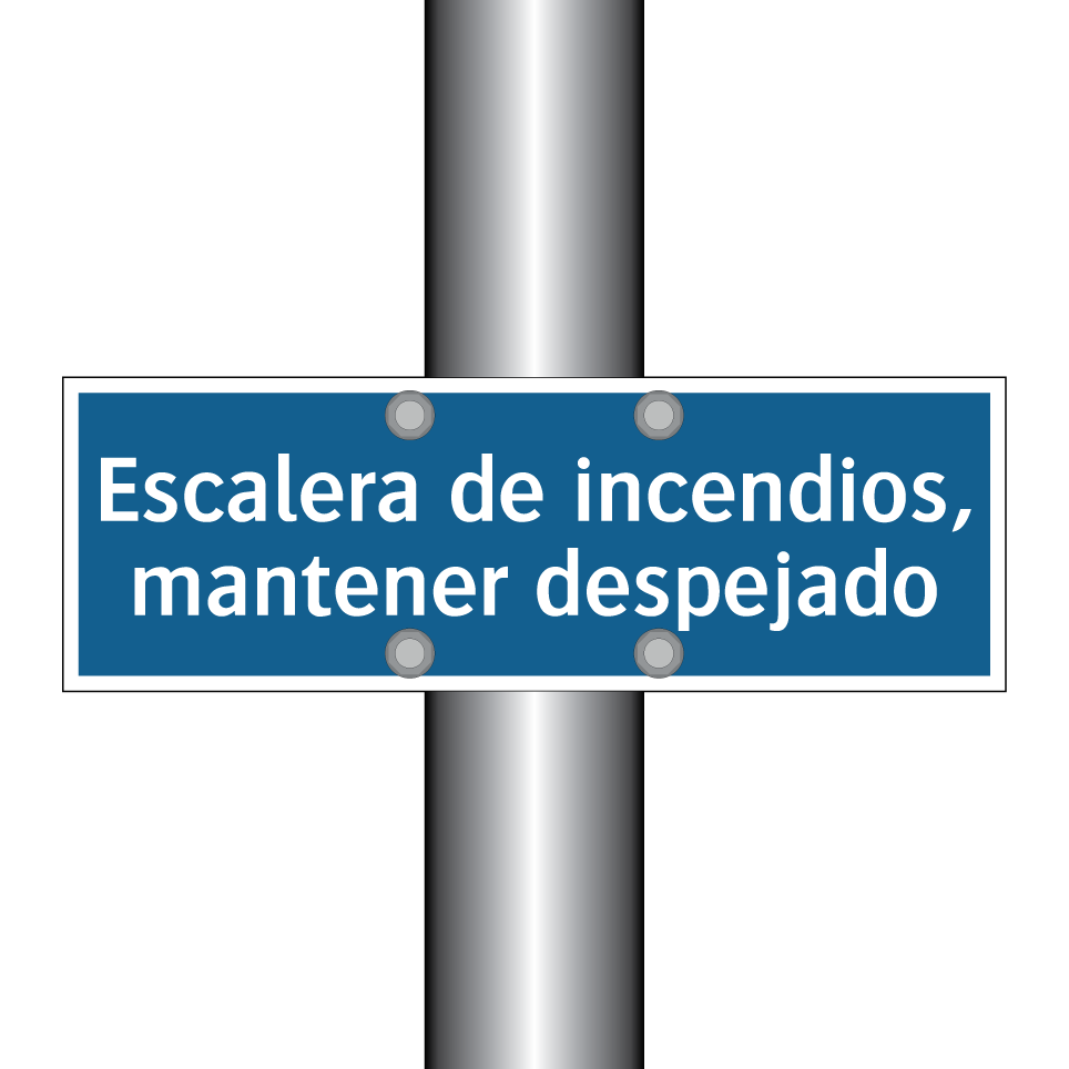 Escalera de incendios, mantener despejado