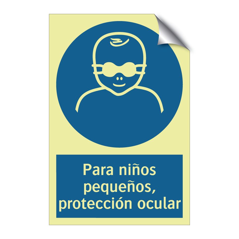 Para niños pequeños, protección ocular