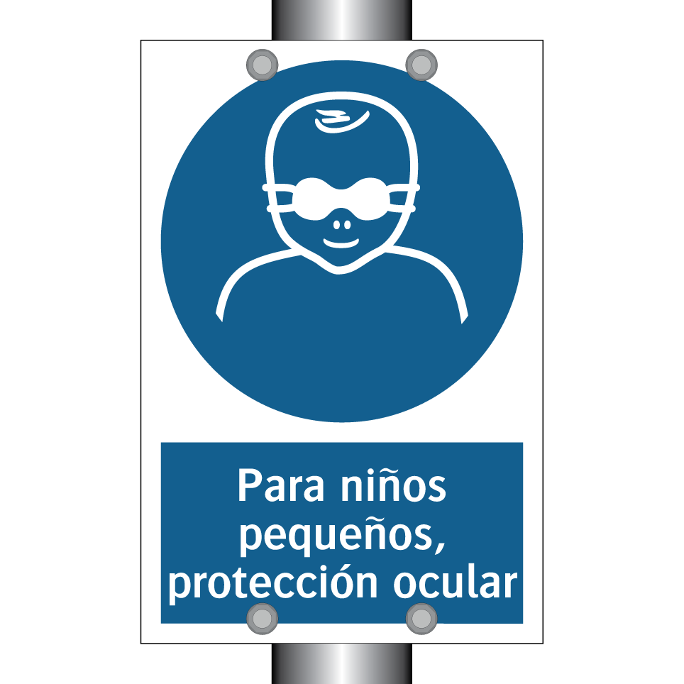 Para niños pequeños, protección ocular