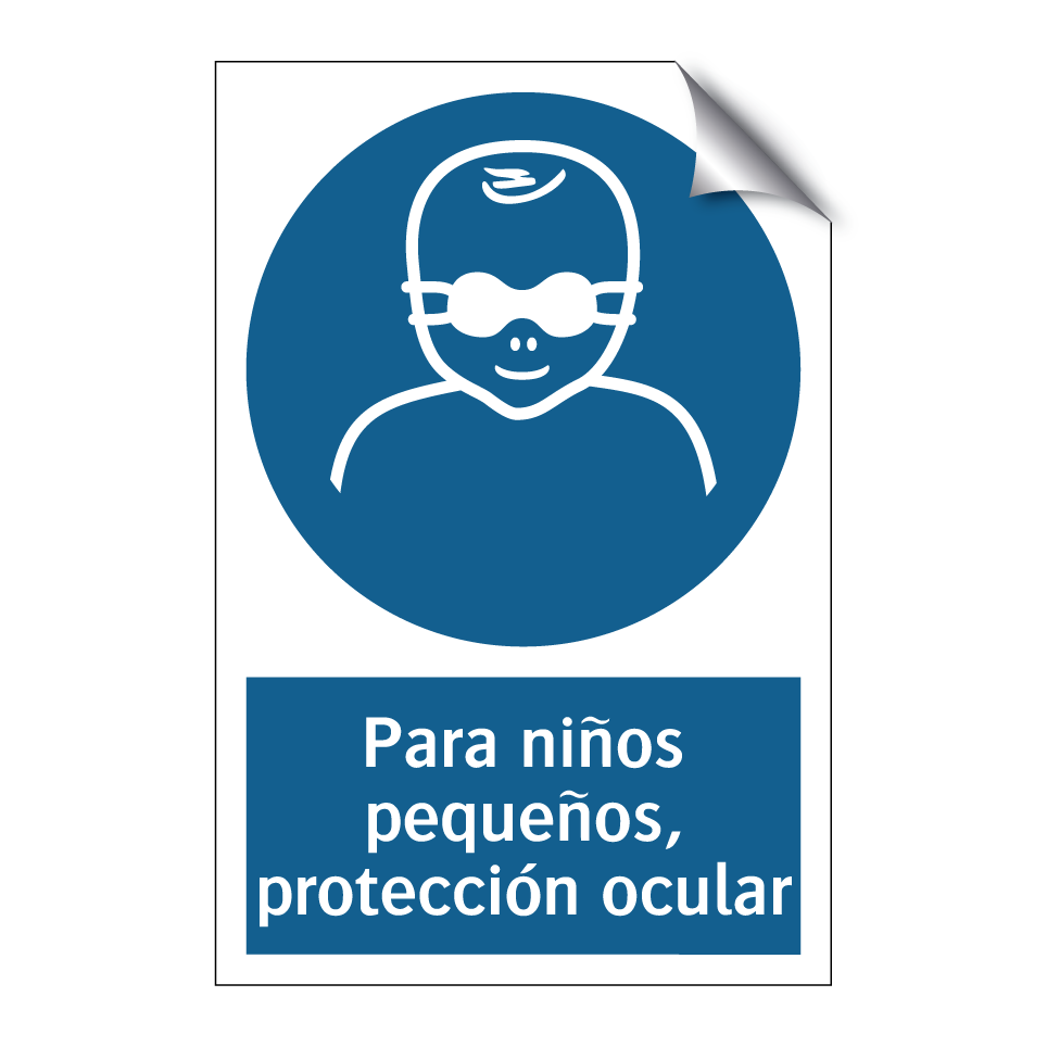 Para niños pequeños, protección ocular
