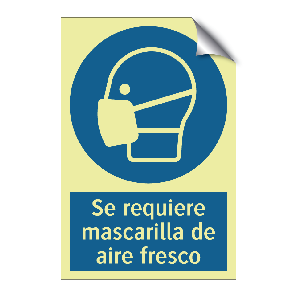 Se requiere mascarilla de aire fresco