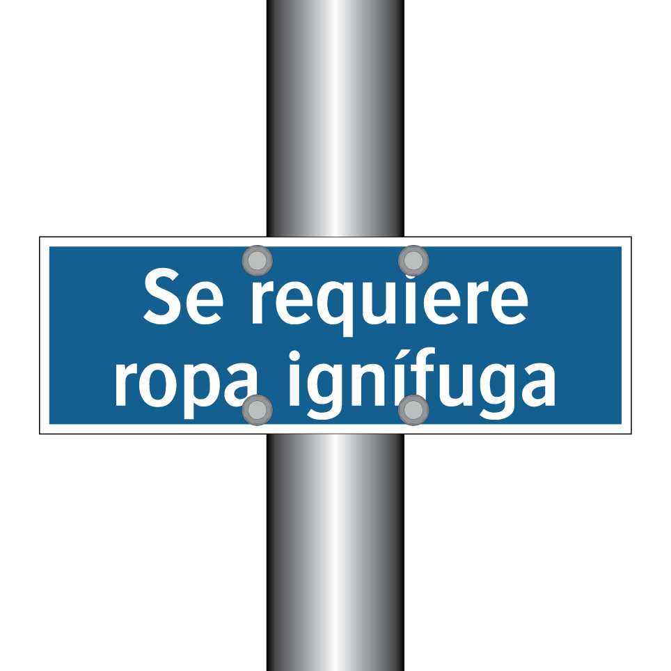 Se requiere ropa ignífuga