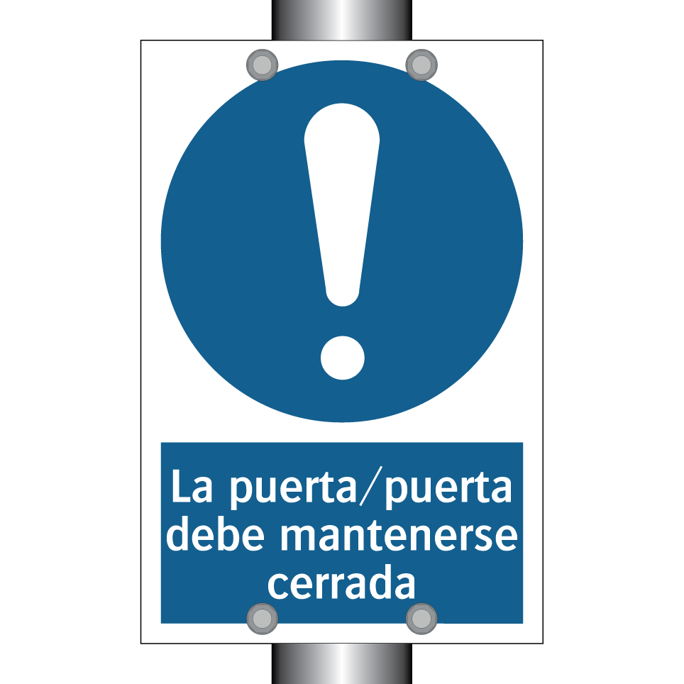 La puerta/puerta debe mantenerse cerrada