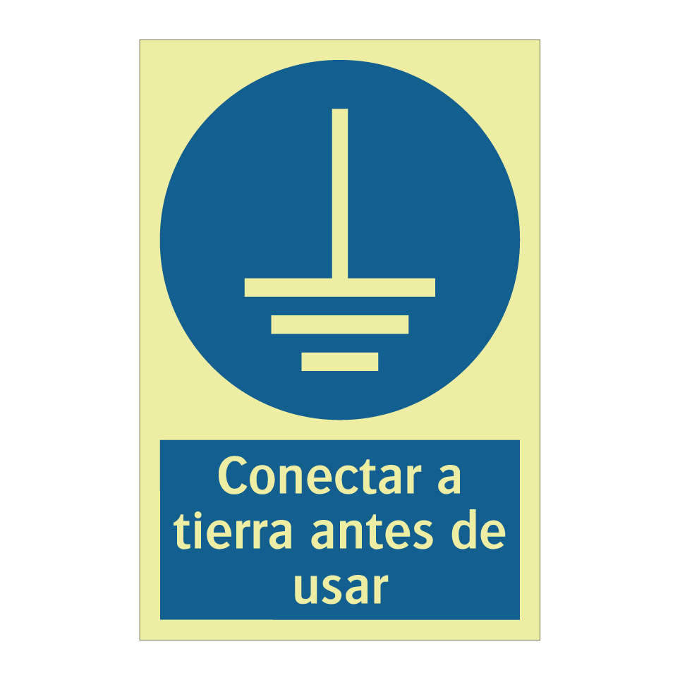 Conectar a tierra antes de usar