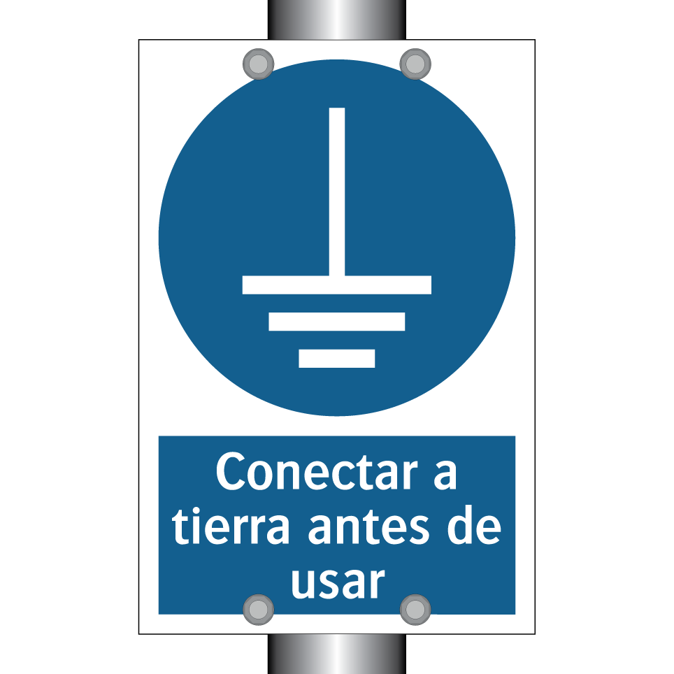 Conectar a tierra antes de usar
