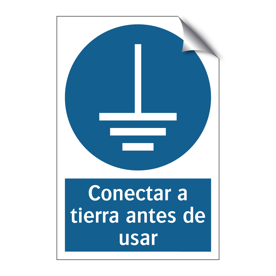 Conectar a tierra antes de usar