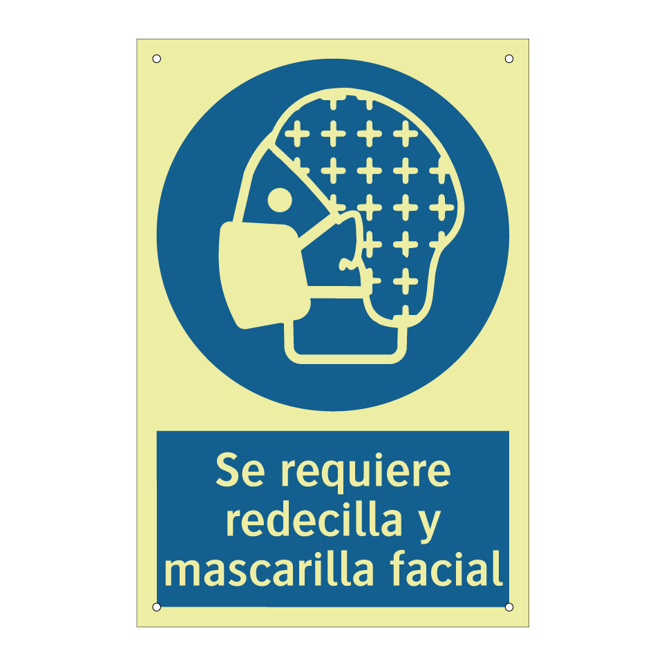 Se requiere redecilla y mascarilla facial