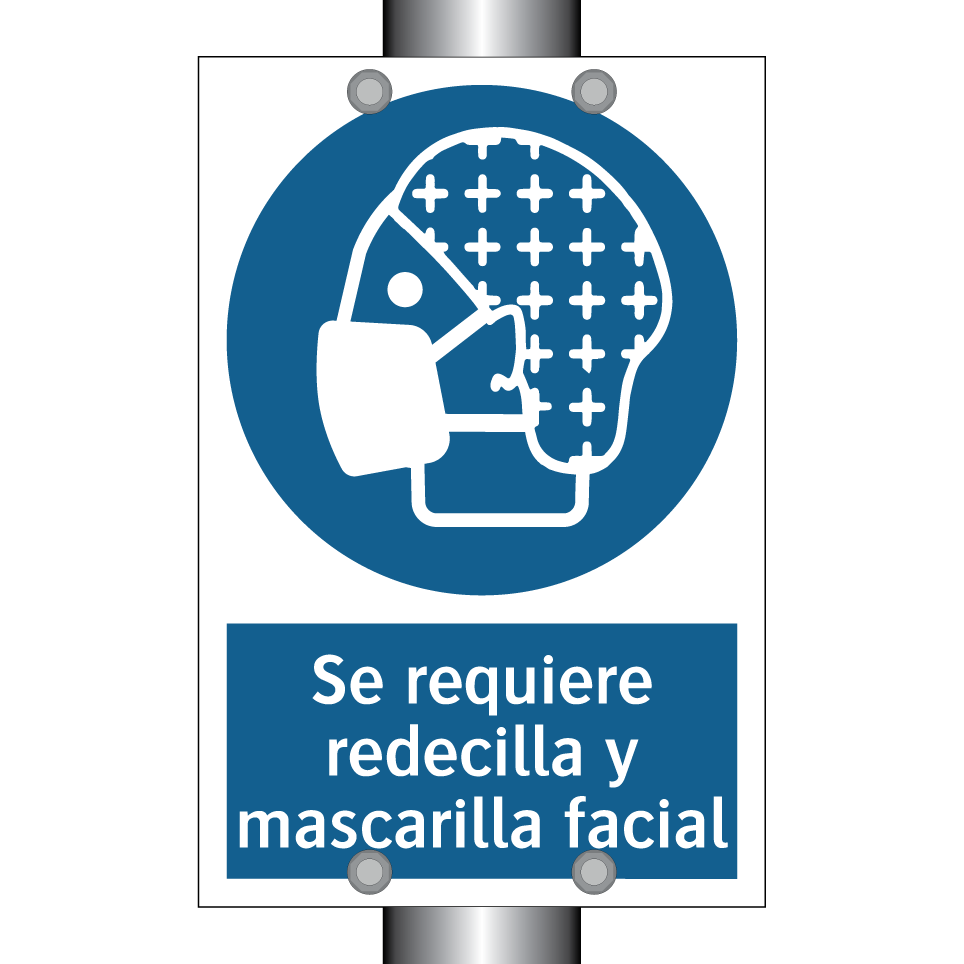 Se requiere redecilla y mascarilla facial