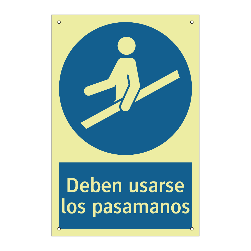 Deben usarse los pasamanos