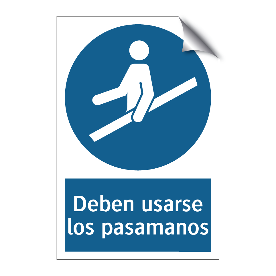 Deben usarse los pasamanos