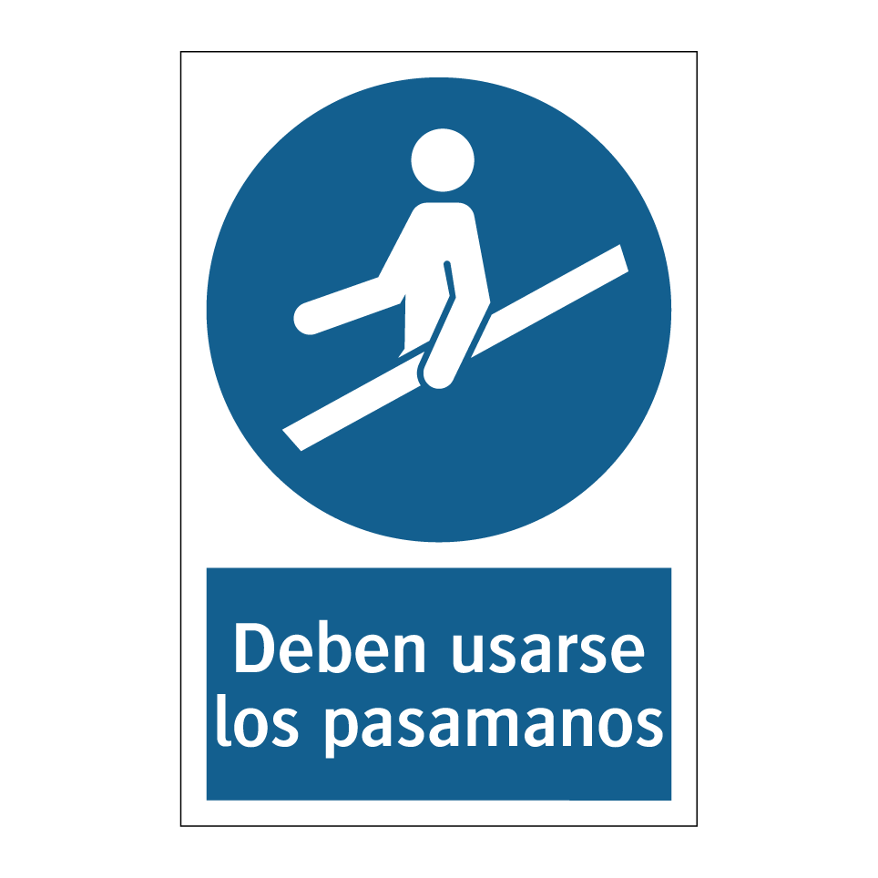 Deben usarse los pasamanos