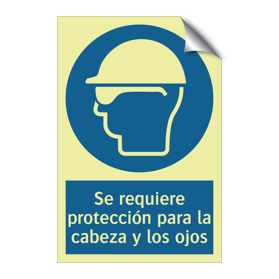 Se requiere protección para la cabeza y los ojos