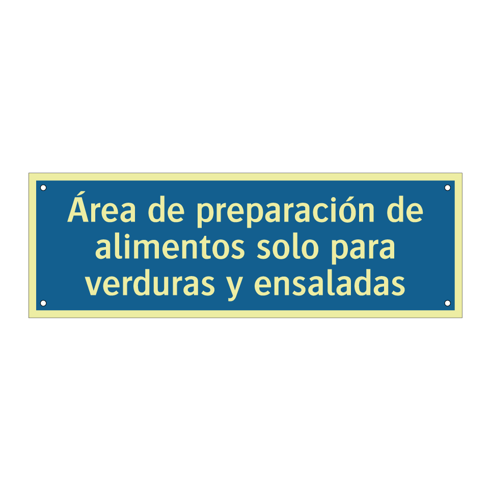 Área de preparación de alimentos solo para verduras y ensaladas