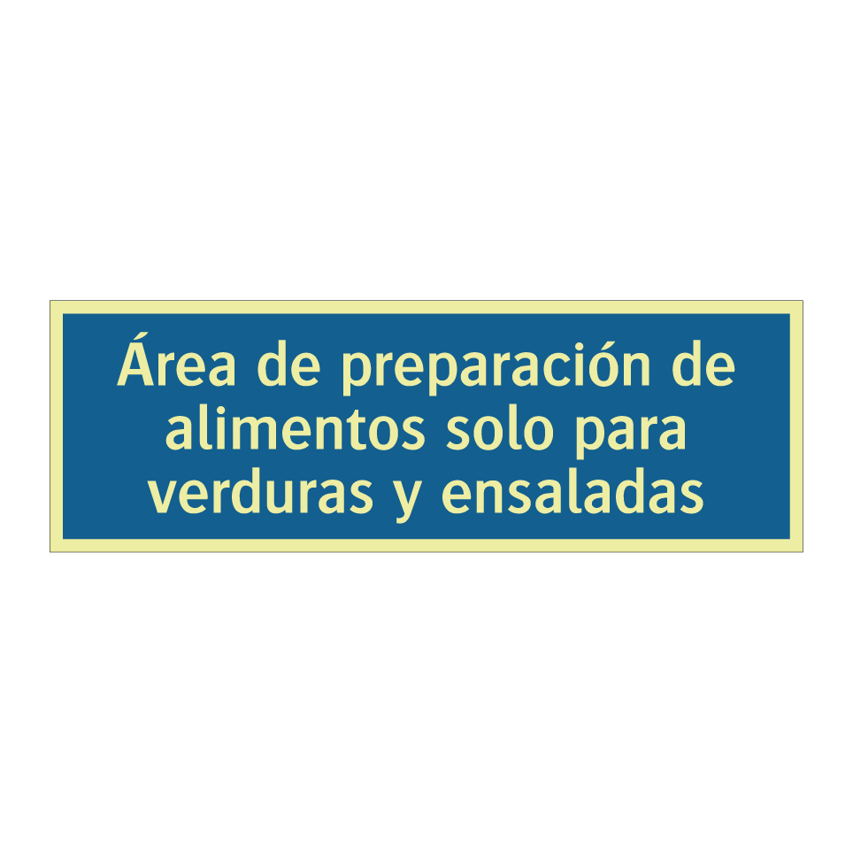 Área de preparación de alimentos solo para verduras y ensaladas