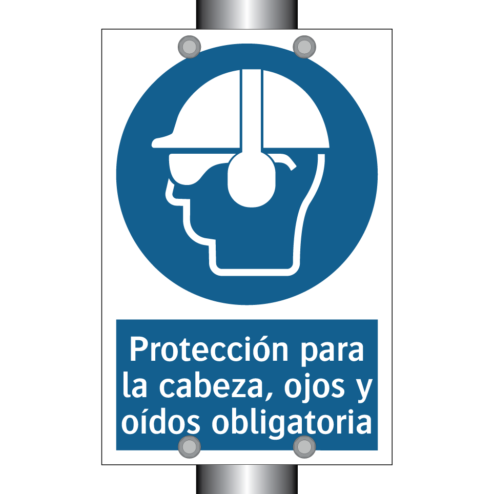 Protección para la cabeza, ojos y oídos obligatoria