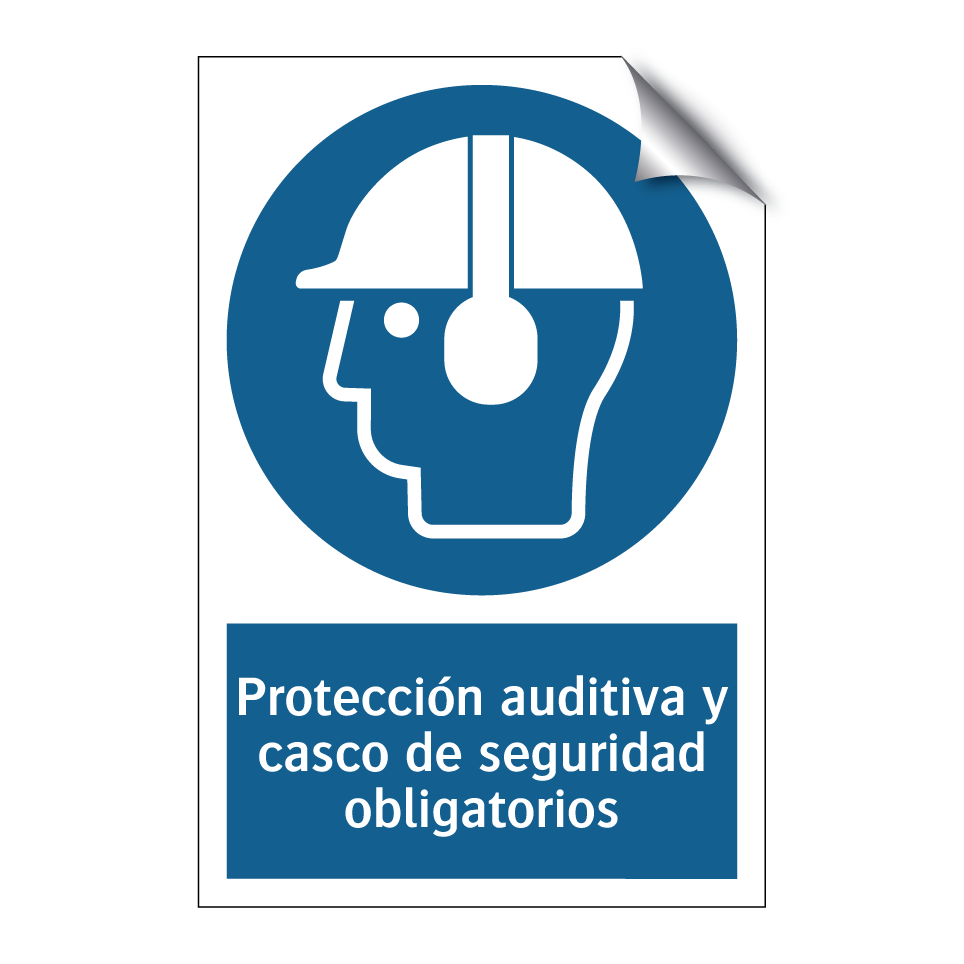 Protección auditiva y casco de seguridad obligatorios