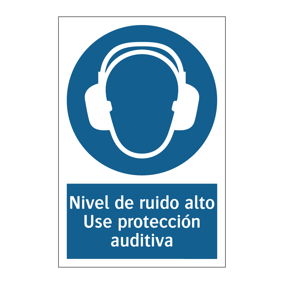 Nivel de ruido alto Use protección auditiva