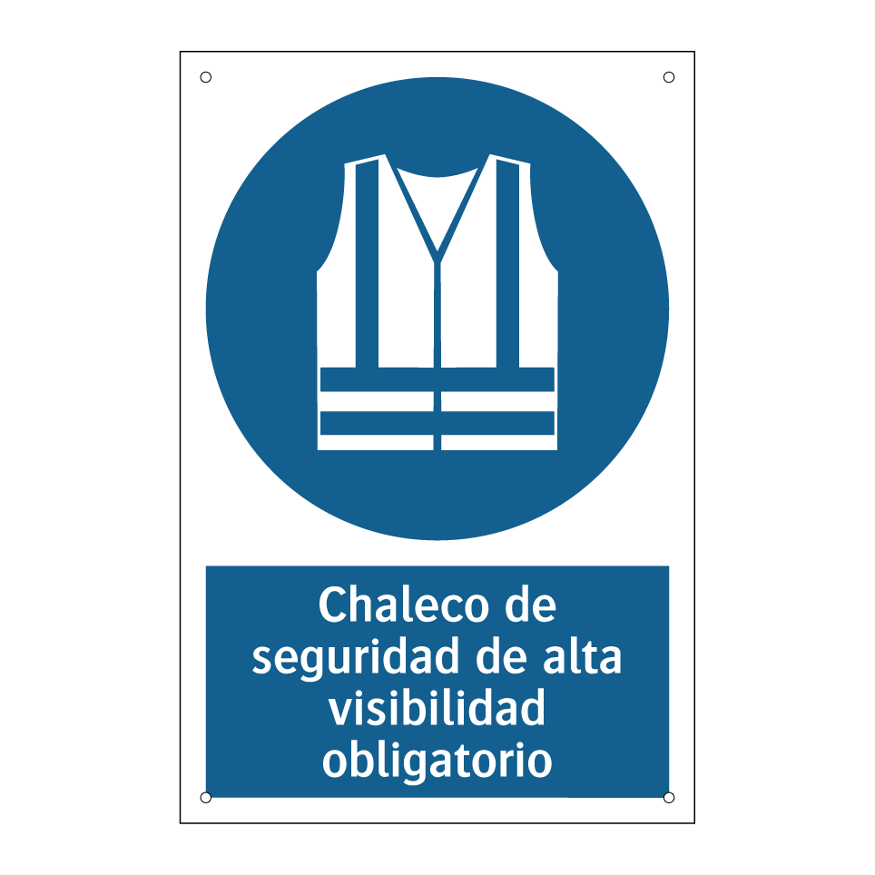 Chaleco de seguridad de alta visibilidad obligatorio