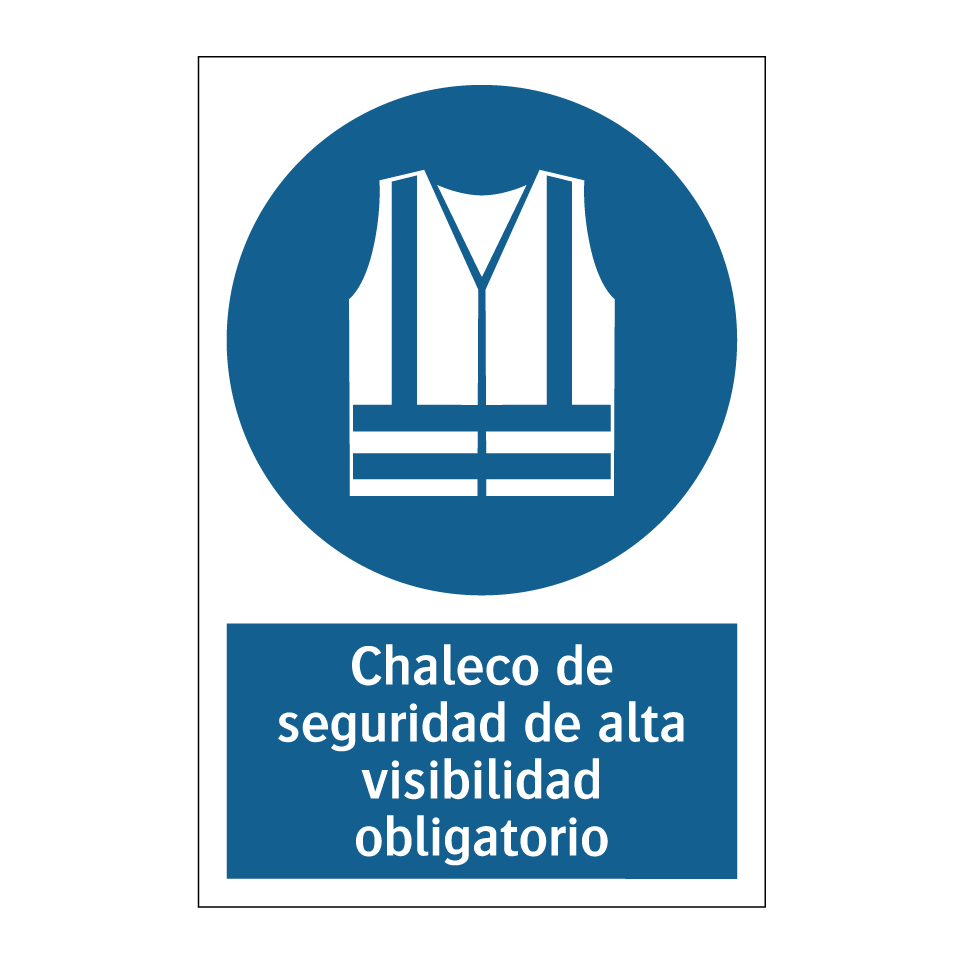 Chaleco de seguridad de alta visibilidad obligatorio