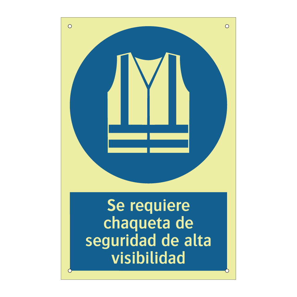 Se requiere chaqueta de seguridad de alta visibilidad