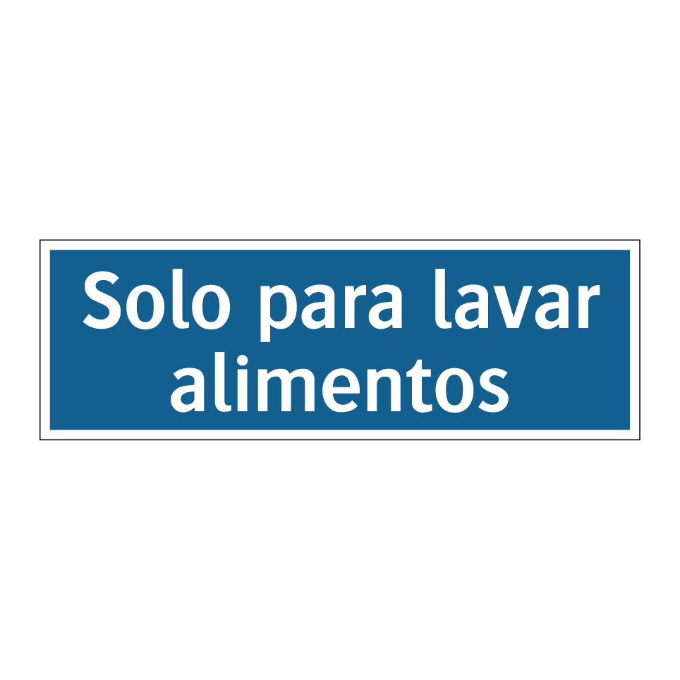Solo para lavar alimentos